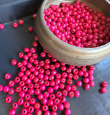 8mm PINK wood beads