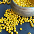 yellow wood beads for crafts diy